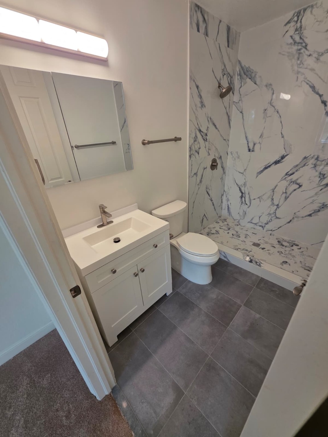 Completed guest bathroom renovation in Palm Beach Gardens